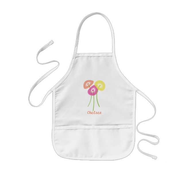 Colourful Gerberas Kids Apron (Front)