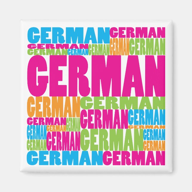 Colourful German Magnet (Front)