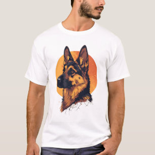 Colourful German Shepherd Dog Lover T-Shirt
