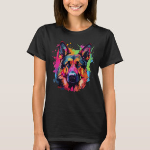 Colourful German-shepherd T-Shirt