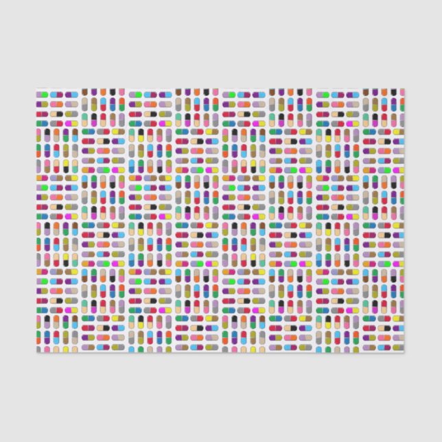 Colourful get-well pills  tissue paper (Front)