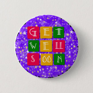 Colourful Get Well Soon 6 Cm Round Badge