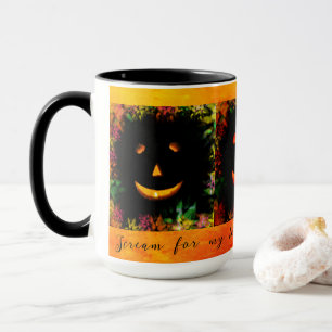 Colourful Ghosts Jack O Lantern Smiles Halloween Mug