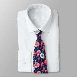 Colourful Gifts For Dad Rose Floral Tie