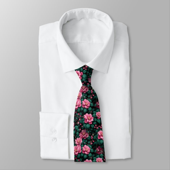 Colourful Gifts For Father Gardenias Tie (Tied)