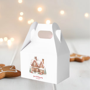 Colourful Gingerbread House Birthday Party Favour Box