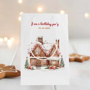 Colourful Gingerbread House Birthday Party  Medium Gift Bag