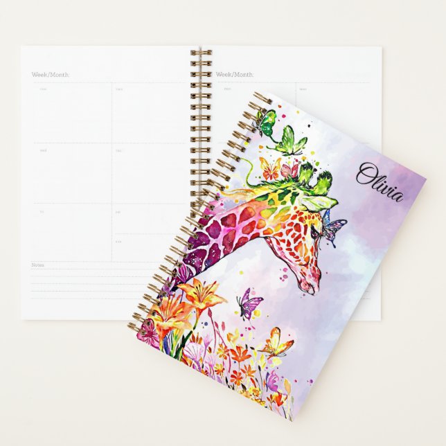Colourful Giraffe and Butterflies Planner (Display)