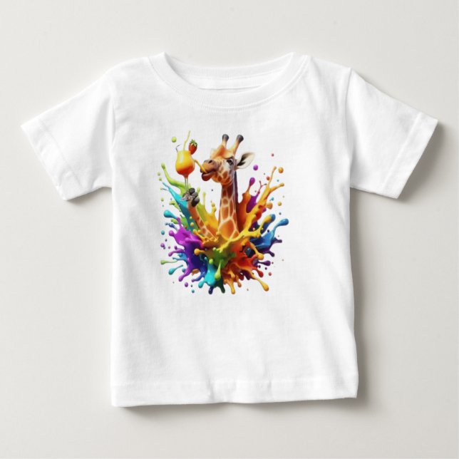 colourful giraffe baby T-Shirt (Front)