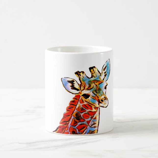 Colourful giraffe coffee mug (Center)