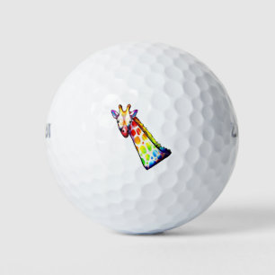 Colourful Giraffe Golf Balls