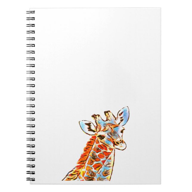 Colourful giraffe notebook (Front)