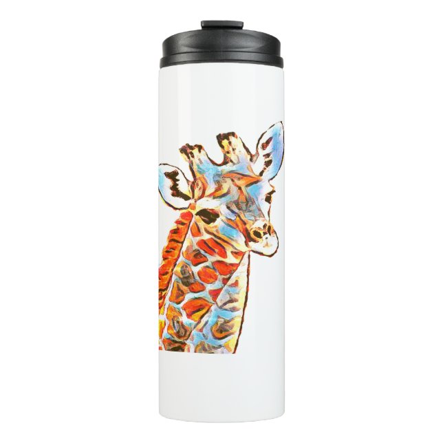 Colourful giraffe Thermal Tumbler (Front)