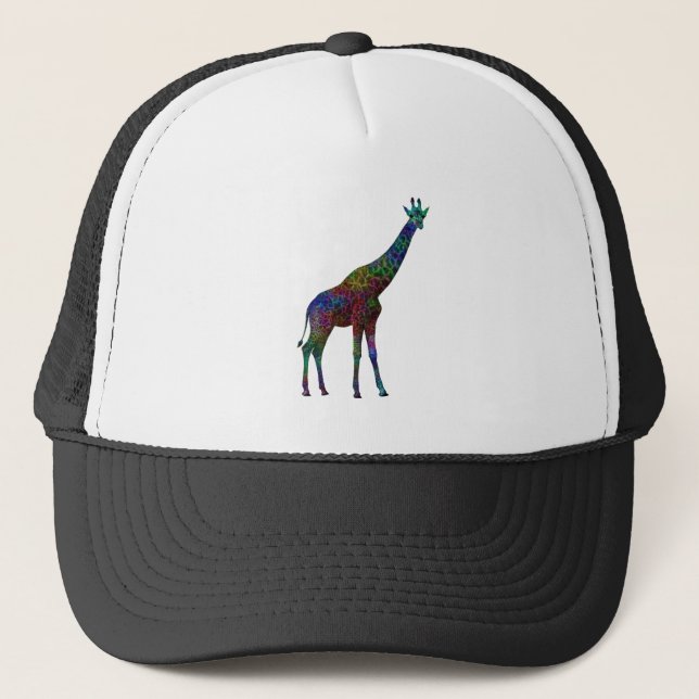Colourful Giraffe Trucker Hat (Front)