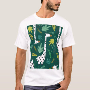 Colourful Giraffes: Decorative Animal Pattern. T-Shirt