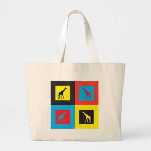 Colourful Giraffes Large Tote Bag