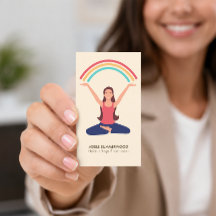 Colourful Girl Cartoon Doing Yoga