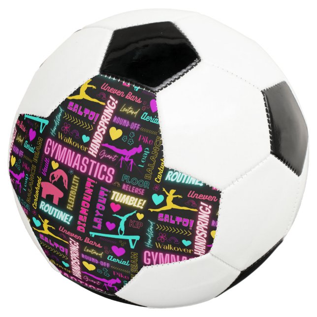 Colourful Girls Gymnastics Glossary Typography     Soccer Ball (Three Quarter)