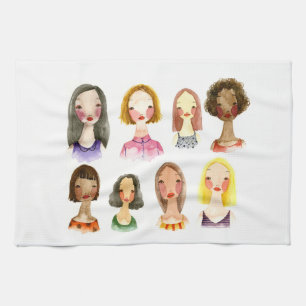 Colourful Girls Kitchen Towel