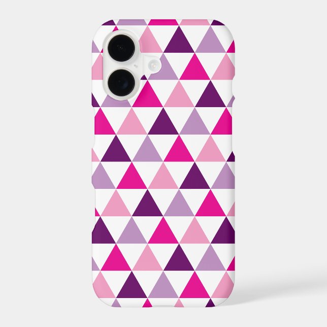 Colourful Girly Pink Purple Geometric Pattern (Back)