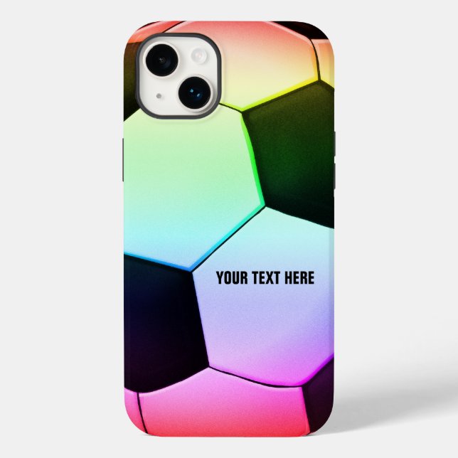 Colourful Girly Soccer | Football Case-Mate iPhone Case (Back)