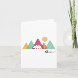 Colourful Glacier National Park Montana Women Men Card
