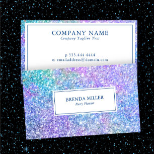 Colourful Glam Glitter & Sparkles Texture Business Card