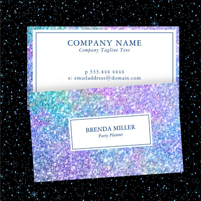 Colourful Glam Glitter & Sparkles Texture Business Card (Creator Uploaded)