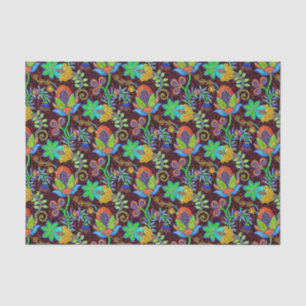 Colourful Glass Beads Look Retro Floral Design 2a Tissue Paper
