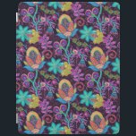 Colourful Glass Beads Look Retro Floral Design iPad Cover<br><div class="desc">Colourful retro flowers made with class beads look. This is image of glass beads and not real beads. Design is available on other products.</div>