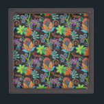 Colourful Glass Beads Look Retro Floral Design Keepsake Box<br><div class="desc">Elegant colourful glass beads look retro floral design. This is an image/graphic of glass bead.</div>