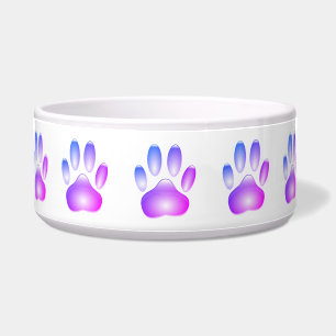 Colourful Glass Dog Paw Print