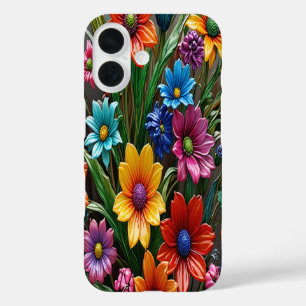 Colourful Glass Flowers #1 - iPhone 16 Cases