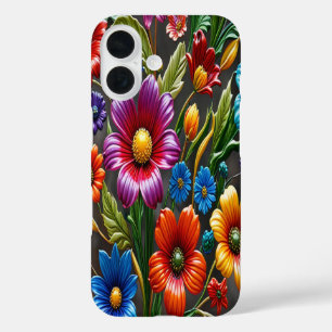 Colourful Glass Flowers #6 - iPhone 16 Cases