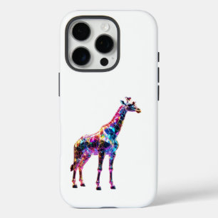 Colourful Glass Giraffe Art iPhone 16 Pro Case