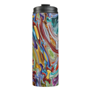 Colourful Glass Magnetic Wave #93 - Thermal Tumbler