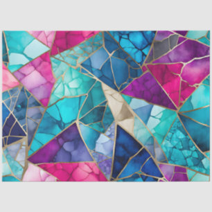 Colourful Glass Mosaic Art Tissue Paper