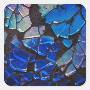 Colourful Glass Mosaic   Square Sticker