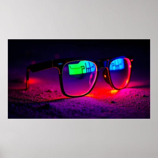 Colourful Glasses Poster (Front)