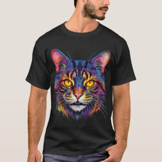 Colourful Glitch Cheshire Cat Grin Art. T-Shirt