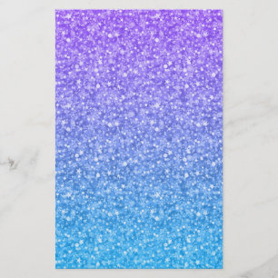 Colourful Glitter And Sparkles Pattern Stationery