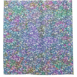 Colourful Glitter And Sparkles Shower Curtain