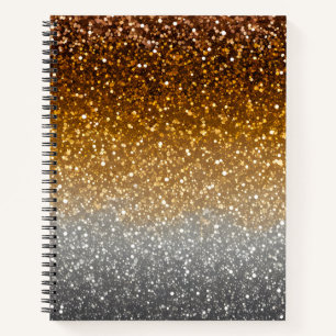 Colourful Glitter Art Spiral Notebook