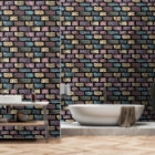 Colourful Glitter Brick Pattern
