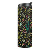 Colourful Glitter Cute Flowers Seamless Pattern Thermal Tumbler (Rotated Left)