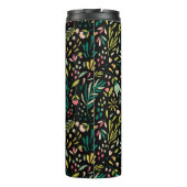 Colourful Glitter Cute Flowers Seamless Pattern Thermal Tumbler (Back)