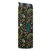 Colourful Glitter Cute Flowers Seamless Pattern Thermal Tumbler (Rotated Right)