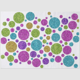 Colourful Glitter Dots Tissue Paper