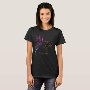 Colourful Glitter Model Girl Hair Stylist T-Shirt