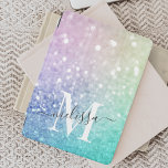 Colourful Glitter Pretty Bokeh Monogrammed iPad Mini Cover<br><div class="desc">Easily personalise this elegant colourful bokeh glitter pattern with your custom name and/or monogram.</div>